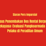 Kasus Penembakan Bos Rental Berpotensi Direkayasa: Evaluasi Pangkoarmada & Adili Pelaku di Peradilan Umum